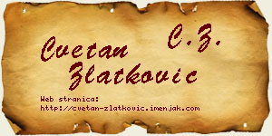Cvetan Zlatković vizit kartica